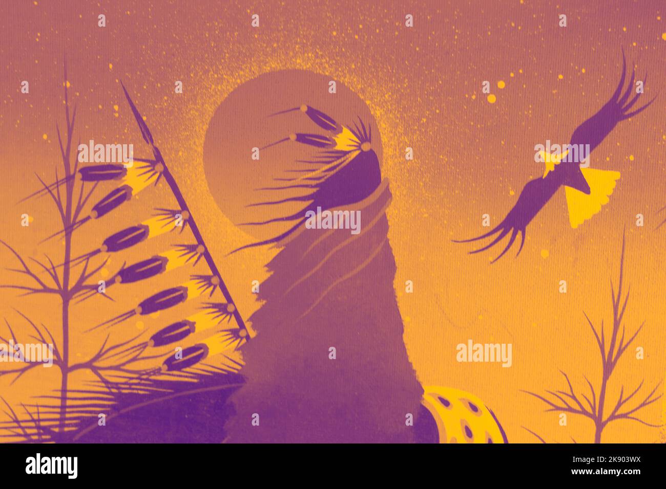 Native American / First Nation Arts and Culture Closeup of an