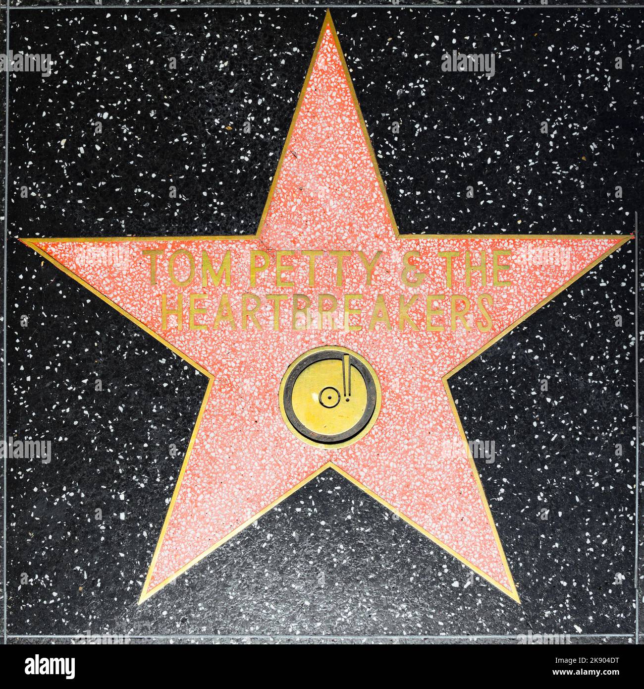 LOS ANGELES, USA - JUNE 26, 2012: Tom Petty & the Heartbreakers  star on Hollywood Walk of Fame  in Hollywood, California. This star is located on Hol Stock Photo