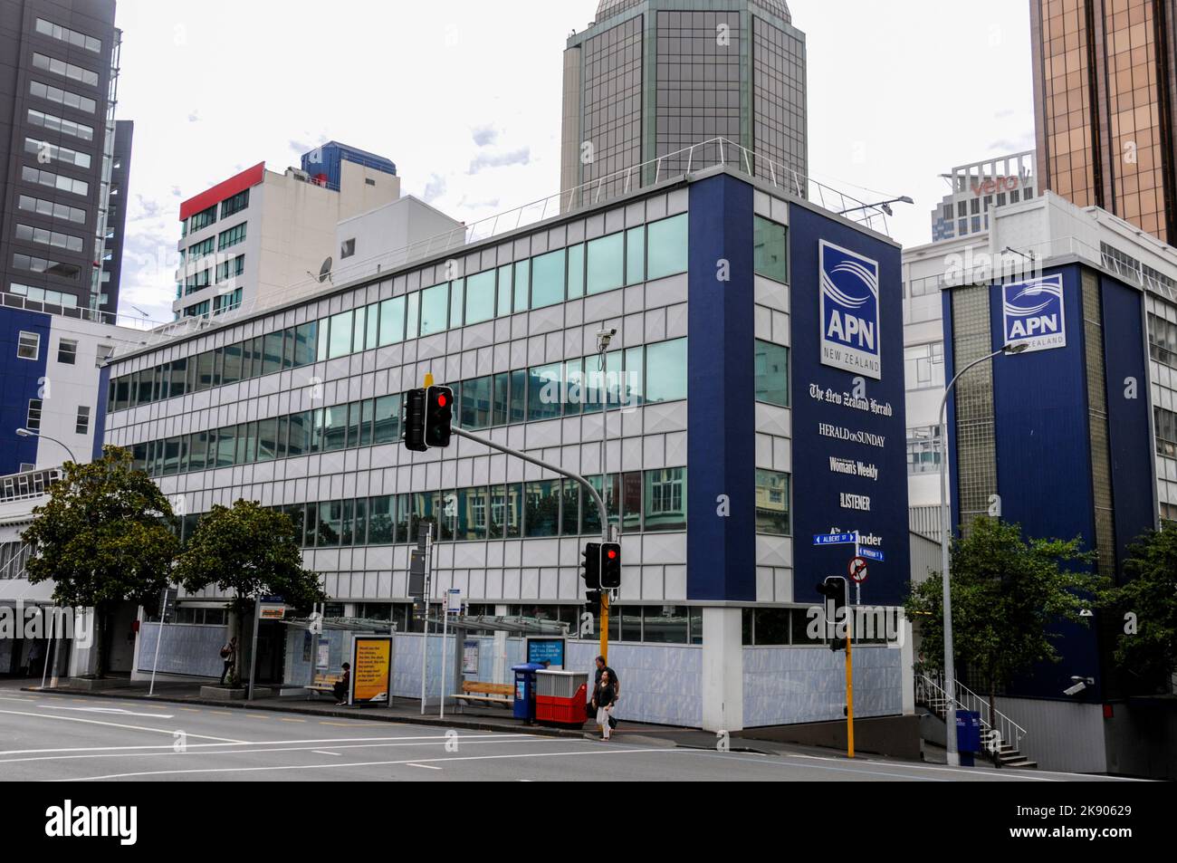 The media offices of Auckland's daily newspapers are The New Zealand Herald, Herald on Sunday, New Zealand's Woman's Weekly and New Zealand Listener Stock Photo