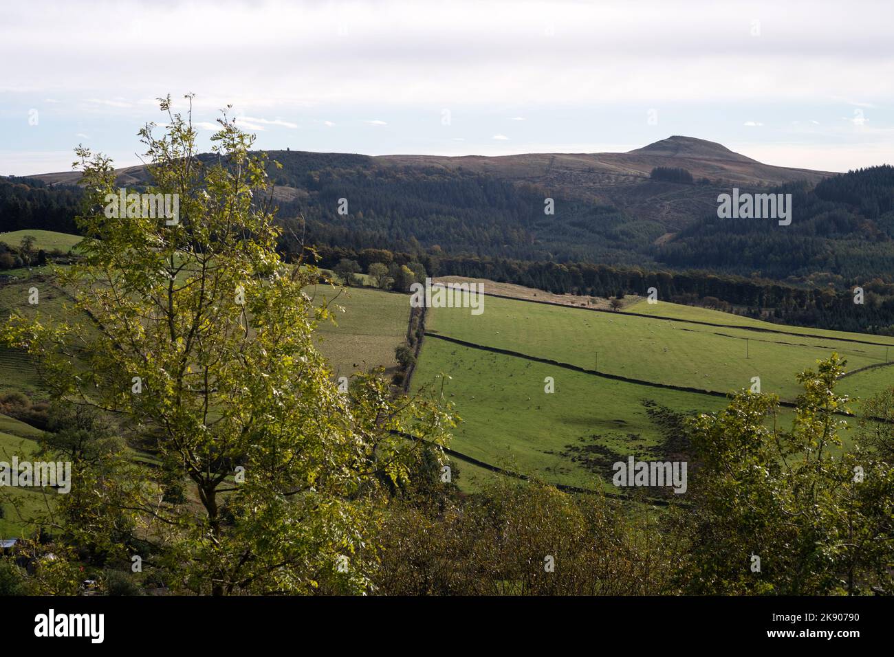 Wildboarclough as seen from Tegg's Nose country park near Macclesfield in Cheshire Stock Photo