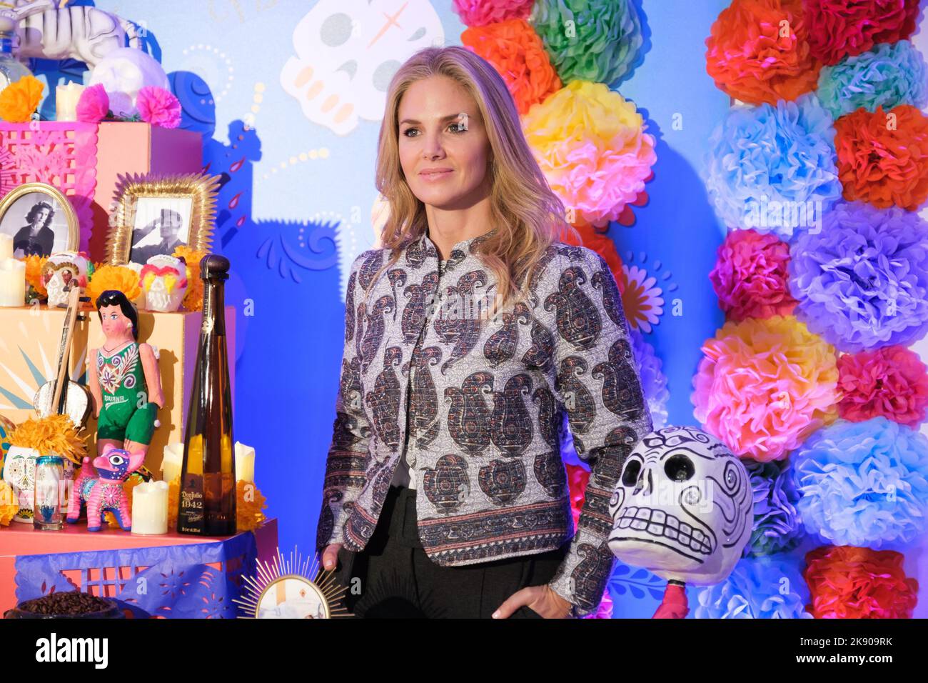 Madrid, Spain. 25th Oct, 2022. Genoveva Casanova presents a new altar for the Institute of Mexico in Spain to celebrate the Day of the Dead in Madrid. (Photo by Atilano Garcia/SOPA Images/Sipa USA) Credit: Sipa USA/Alamy Live News Stock Photo