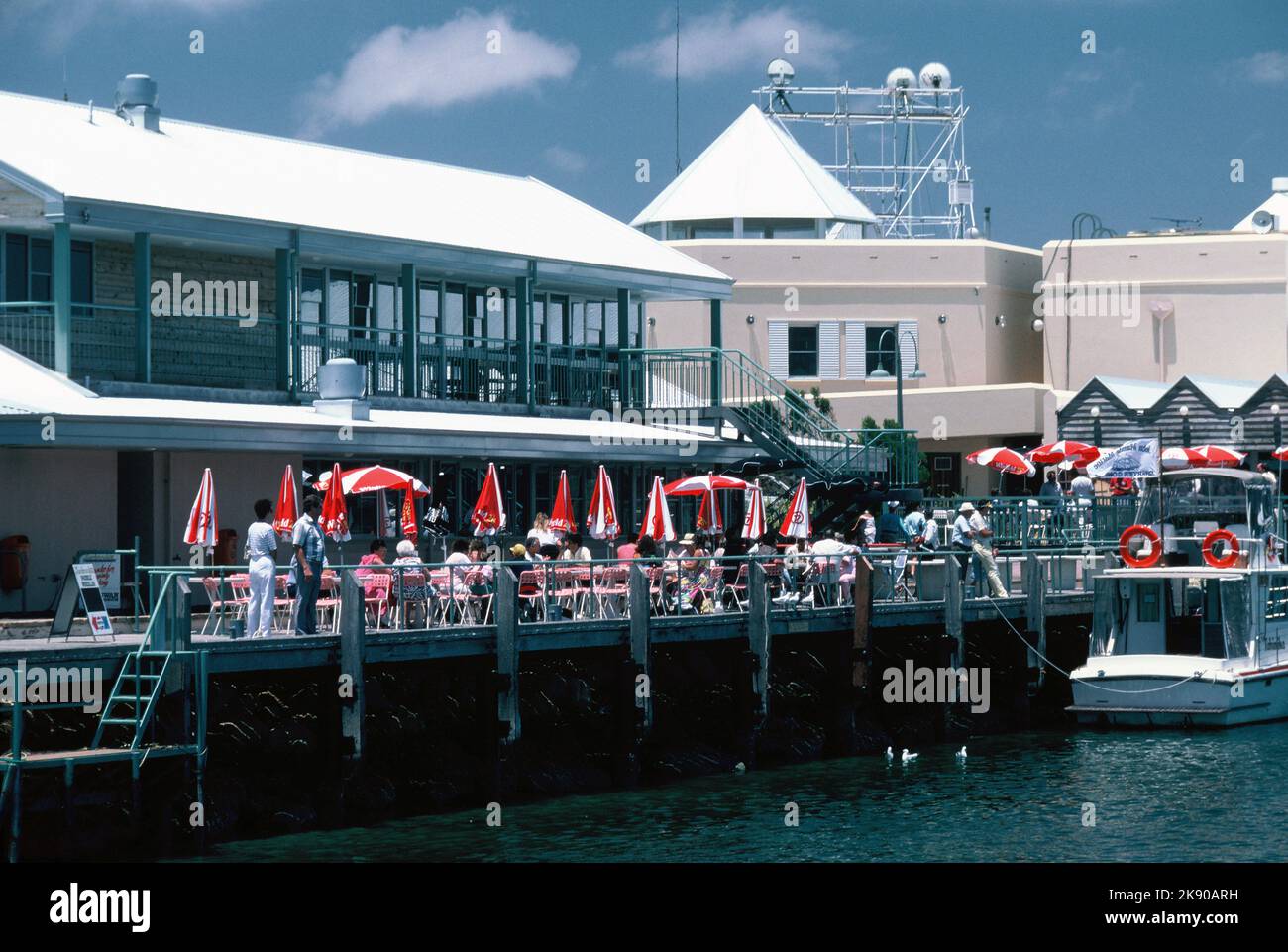 Western Australia. Fremantle. Harbourside restaurant. Stock Photo