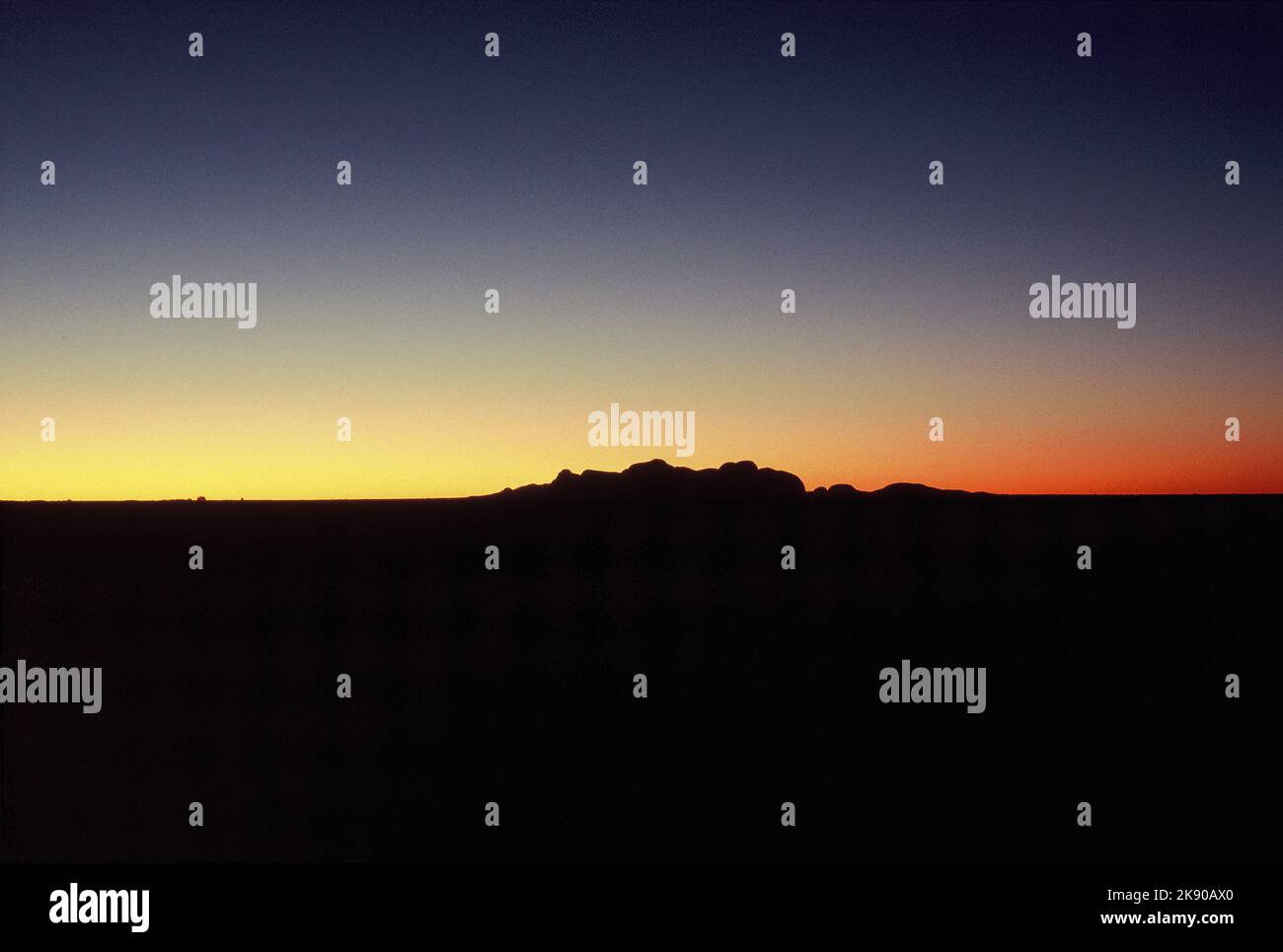 Australia. Northern Territory. The Kata Tjuta (Mount Olga) (The Olgas). Sunset. Stock Photo