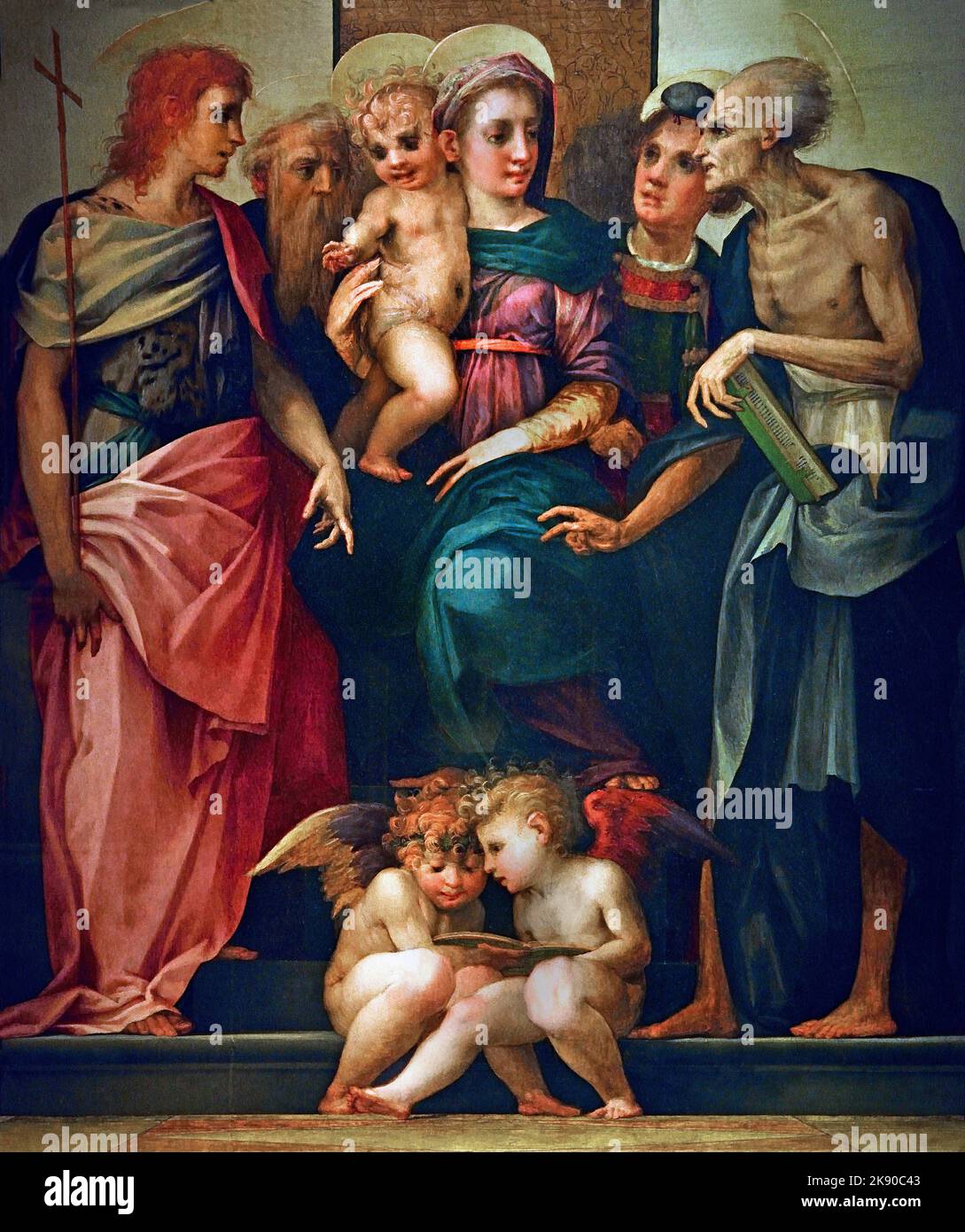 Madonna and child enthroned with saints hi-res stock photography and images  - Alamy