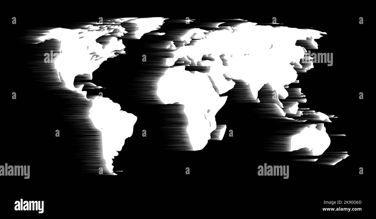 Black and White Word Map, with motion trail effect Stock Photo Alamy