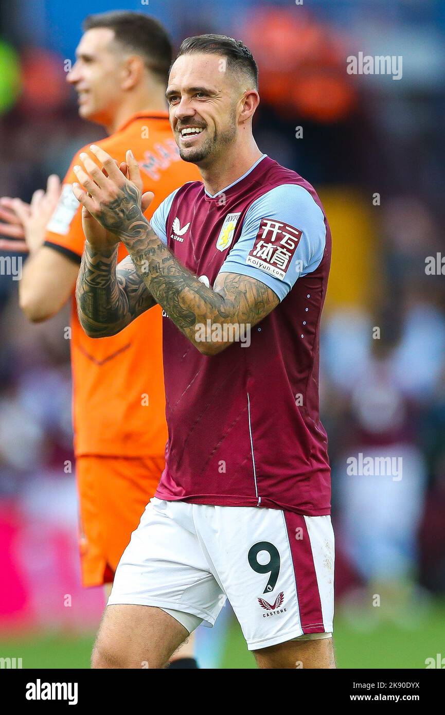 Aston Villa's Danny Ings applauds the fans after the Premier League