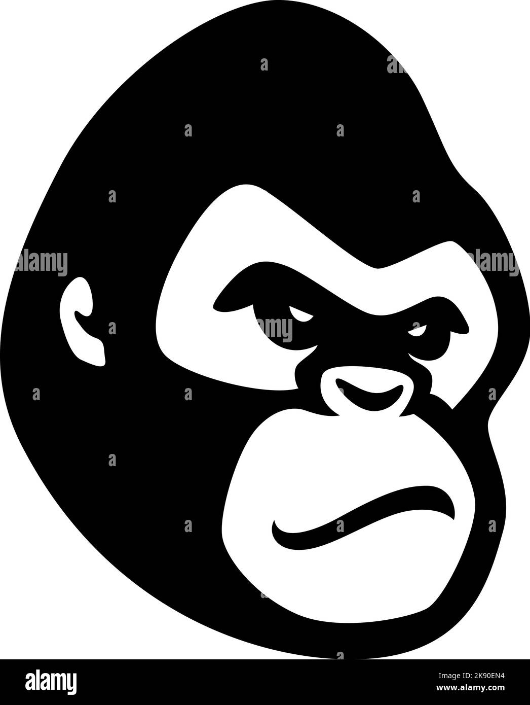 Cartoon Illustration of Gorilla Head Stock Vector Image & Art - Alamy