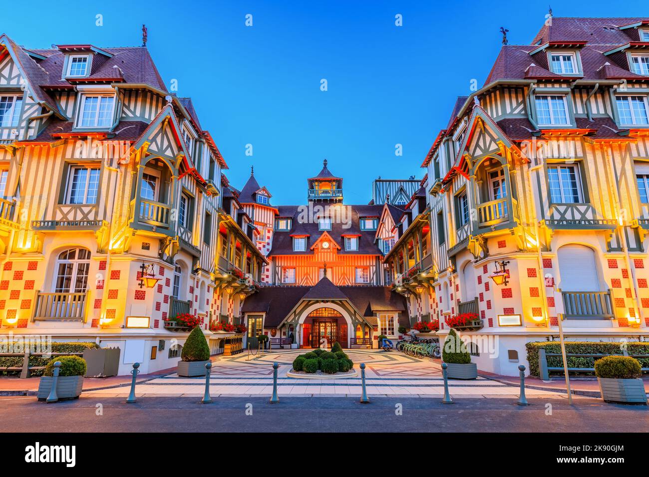 Deauville seaside resort architecture. Normandy, France. Stock Photo