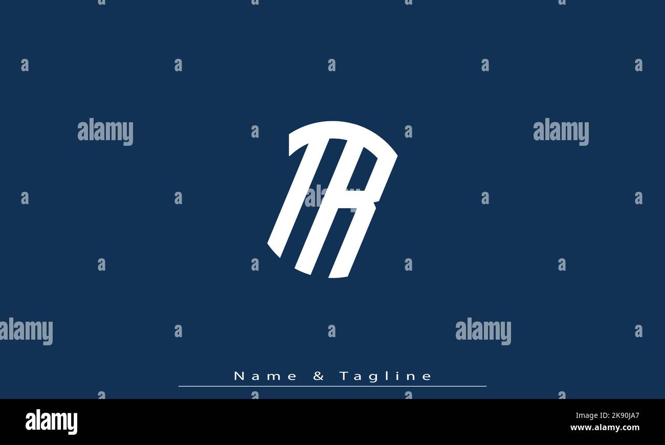 Alphabet letters Initials Monogram logo TR , RT Stock Vector