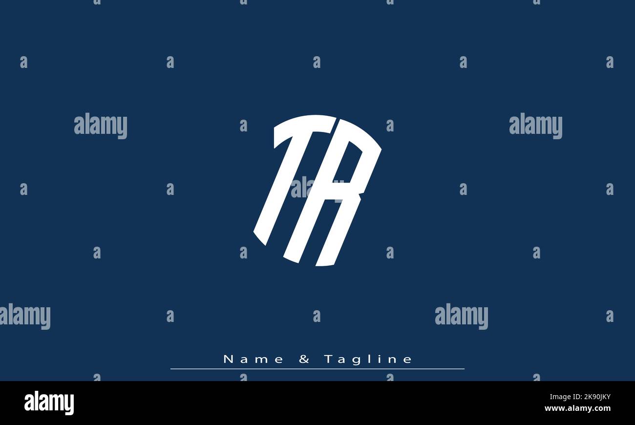 Alphabet letters Initials Monogram logo TR , RT Stock Vector