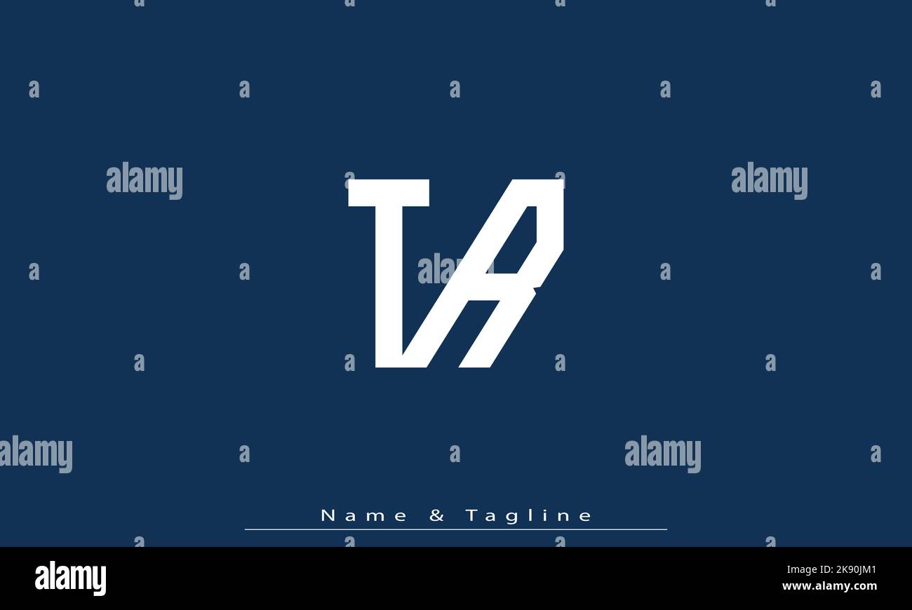Alphabet letters Initials Monogram logo TR , RT Stock Vector