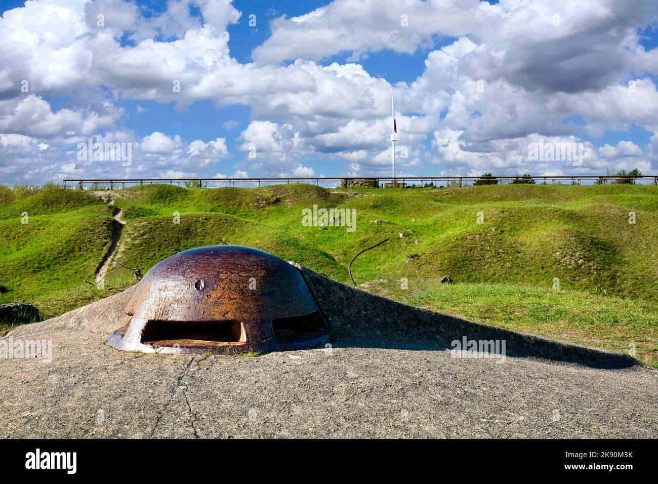 France, Meuse, Fort of Vaux, remains of the battle. Stock Photo