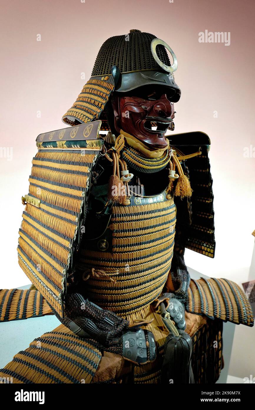 France, Guimet museum, samurais armours from privates collections. Stock Photo