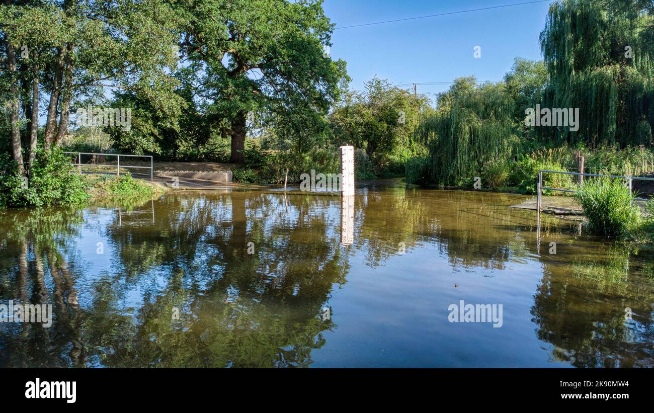 The picturesque ford at Newton Flotman in Norfolk, England Stock Photo