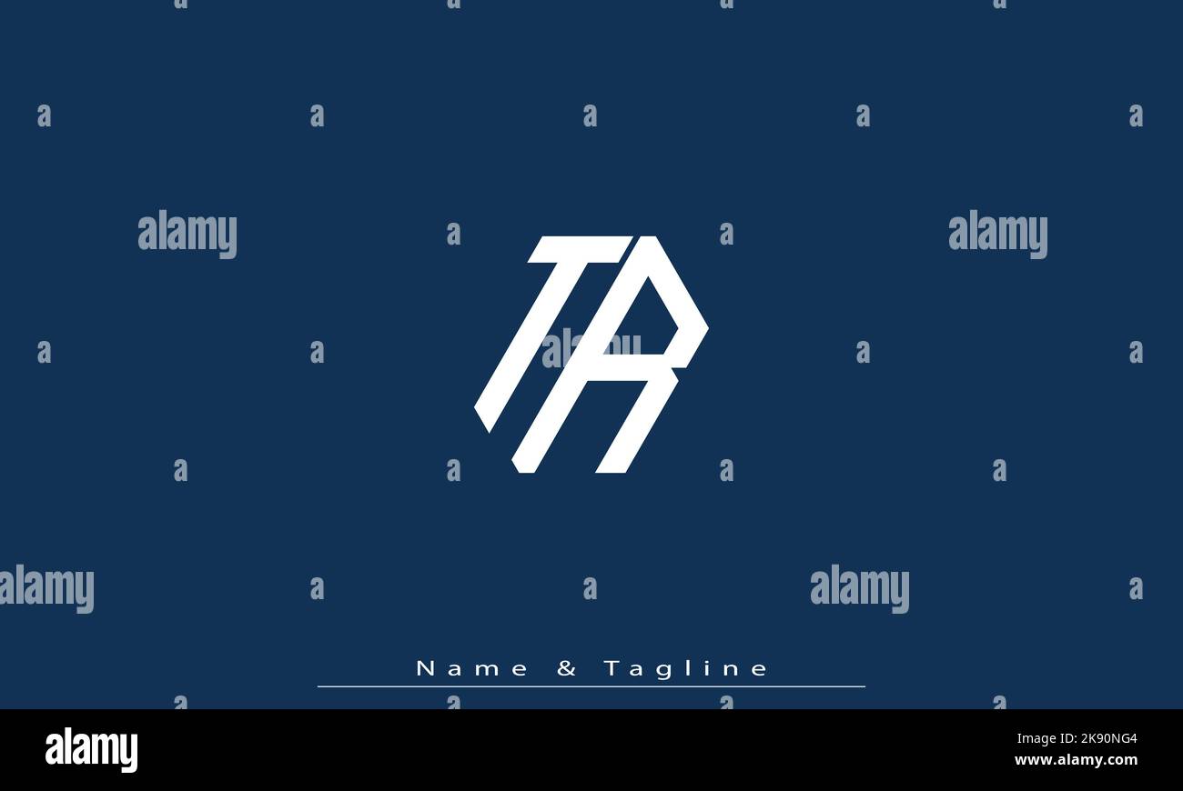 Alphabet letters Initials Monogram logo TR , RT Stock Vector
