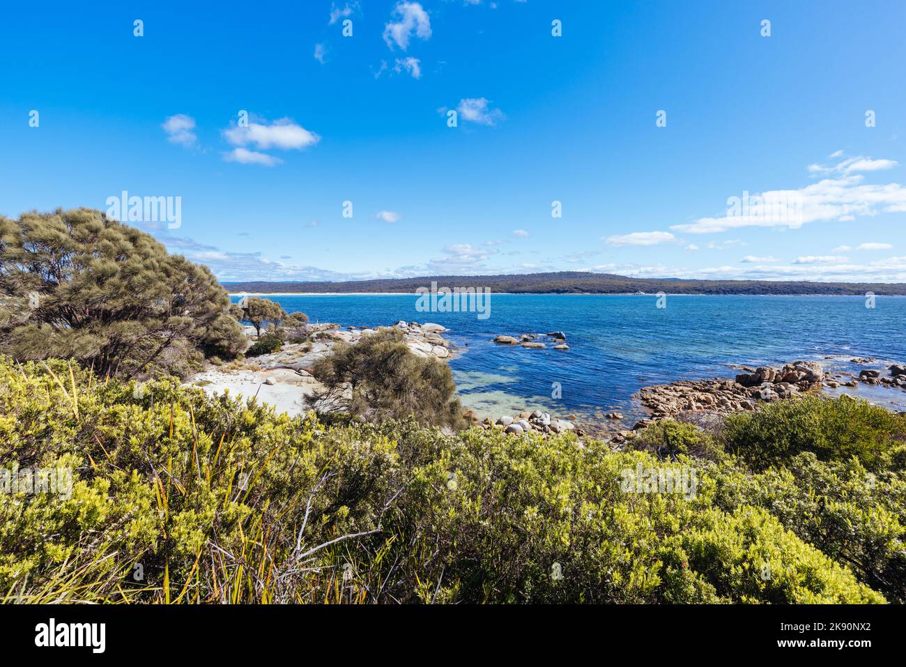 Landscape around Beerbarrel Beach and Burns Bay Rd boat ramp in Akaroa