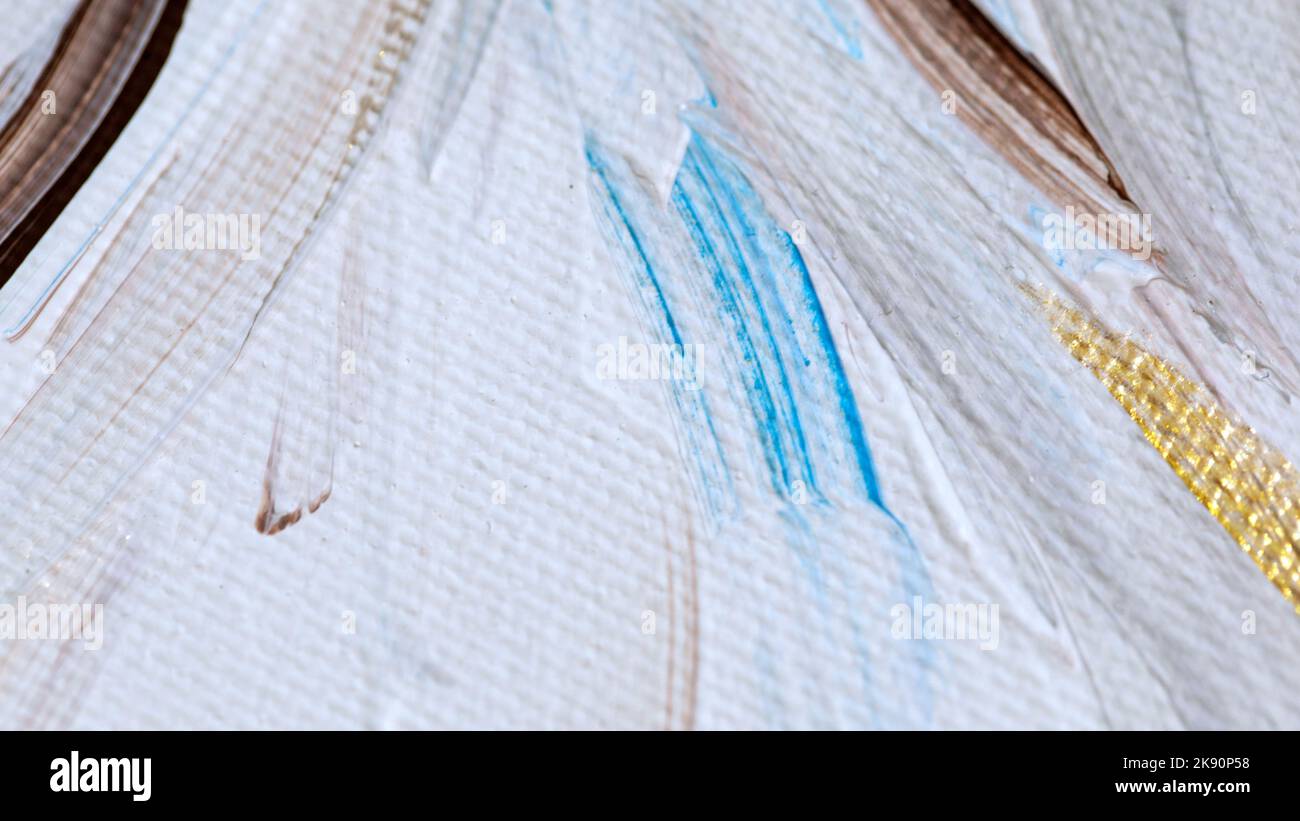 Abstract background illustration painted with acrylic or oil paint on canvas. Stock Photo