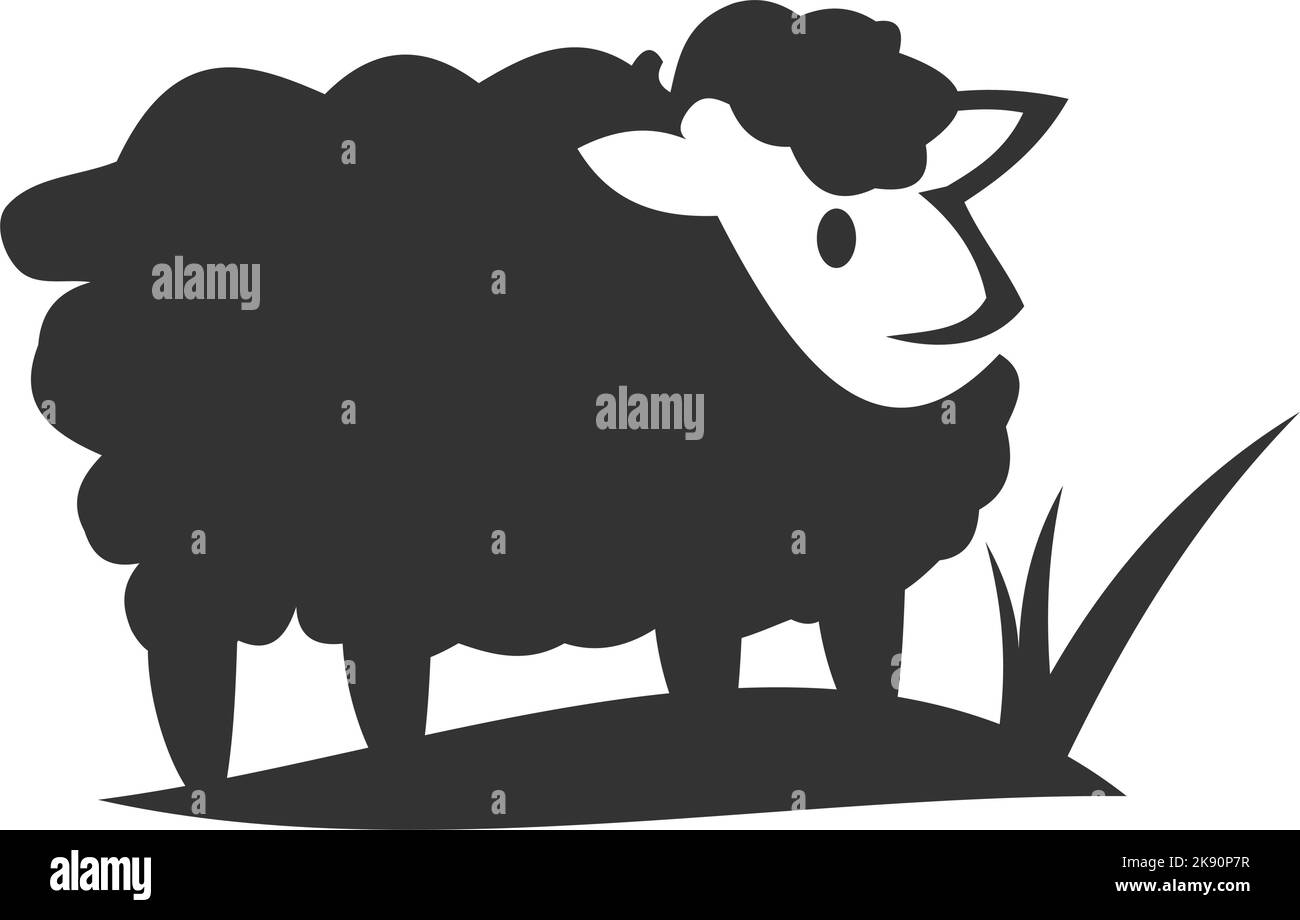 sheep animal logo Icon Illustration Brand Identity template Stock