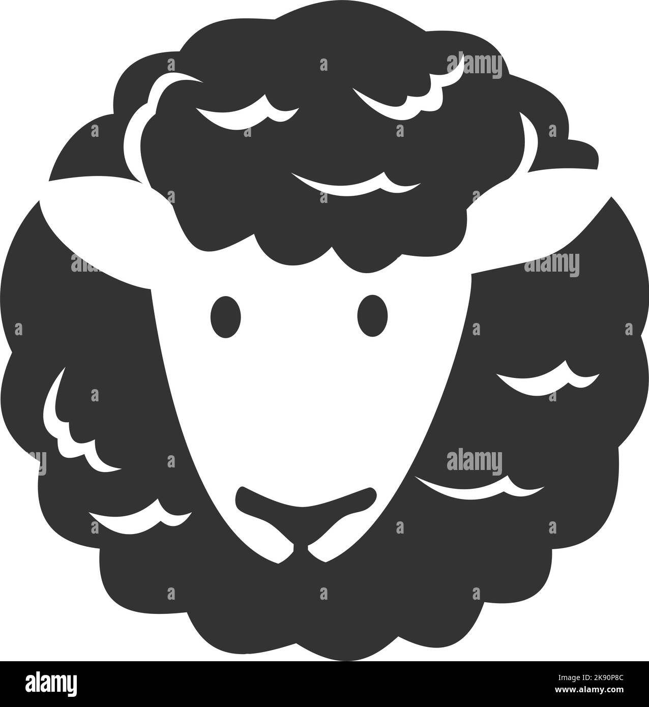 sheep animal logo Icon Illustration Brand Identity template Stock