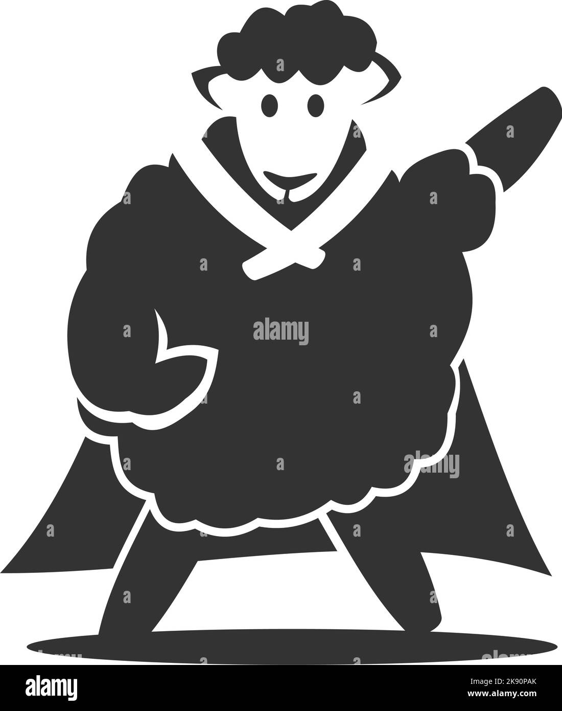 sheep animal logo Icon Illustration Brand Identity template Stock