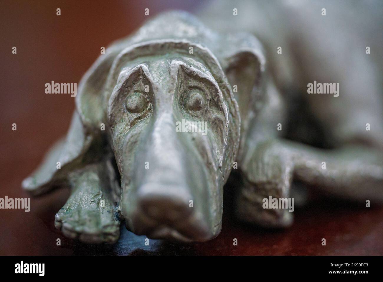 bruno jura hound dog iron figurine Stock Photo