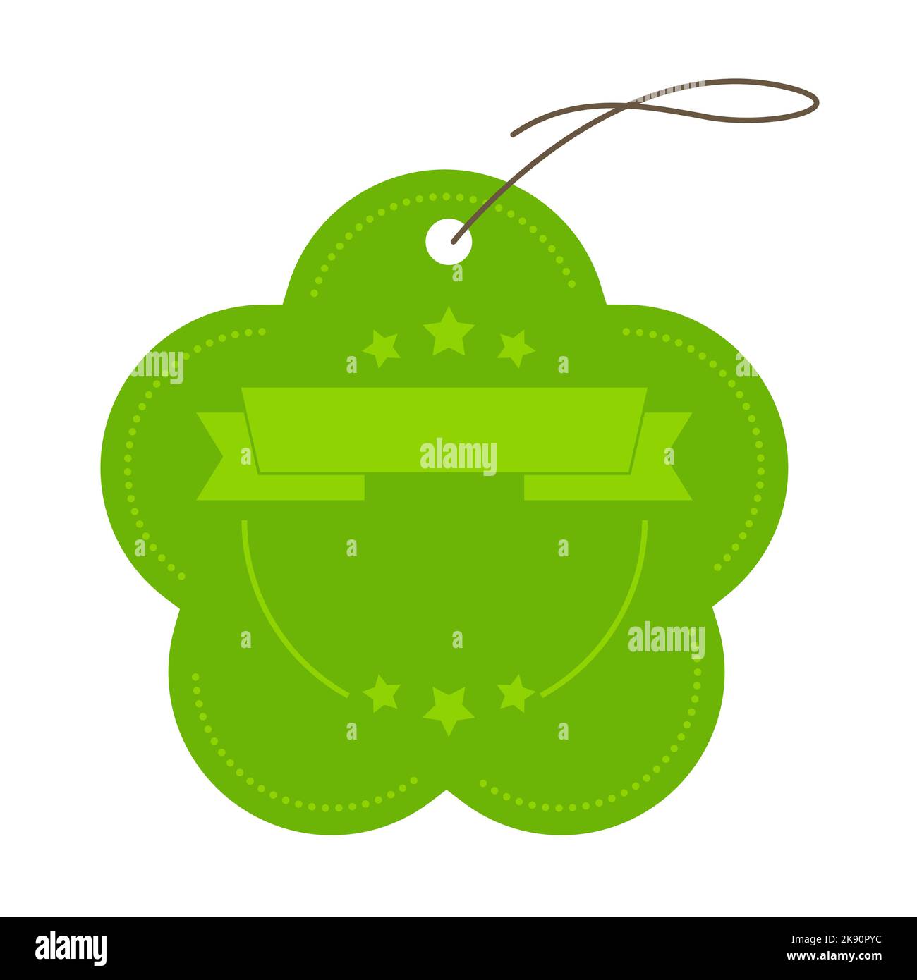 Flower shape price tag modern flat design style single isolated image