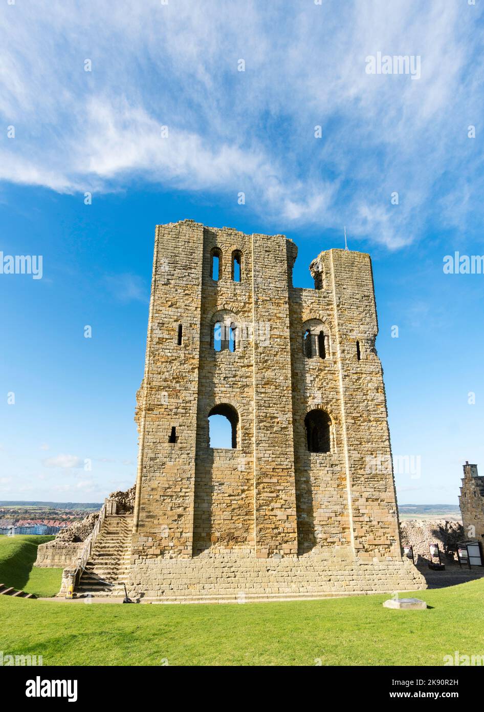 Scarborough castle keep, North Yorkshire, England, UK Stock Photo