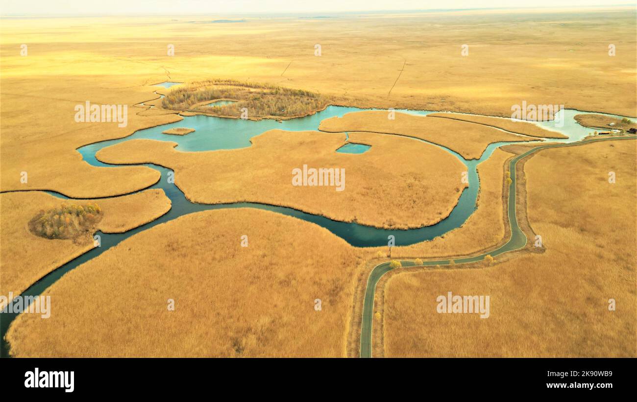 Harbin. 21st Oct, 2022. This aerial photo taken on Oct. 21, 2022 shows