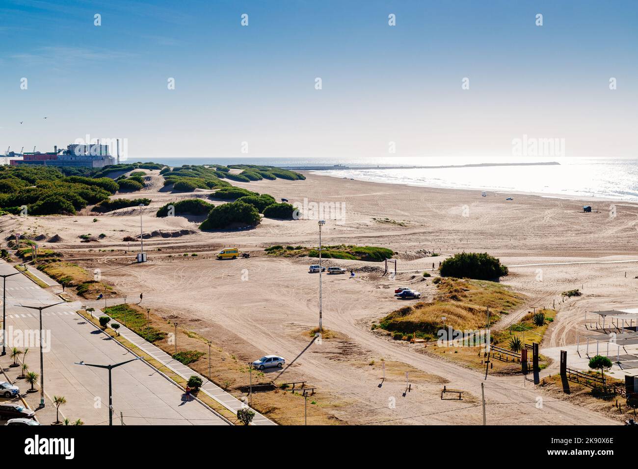 Necochea, Buenos Aires, Argentina. Aerial view of the dunes and Los