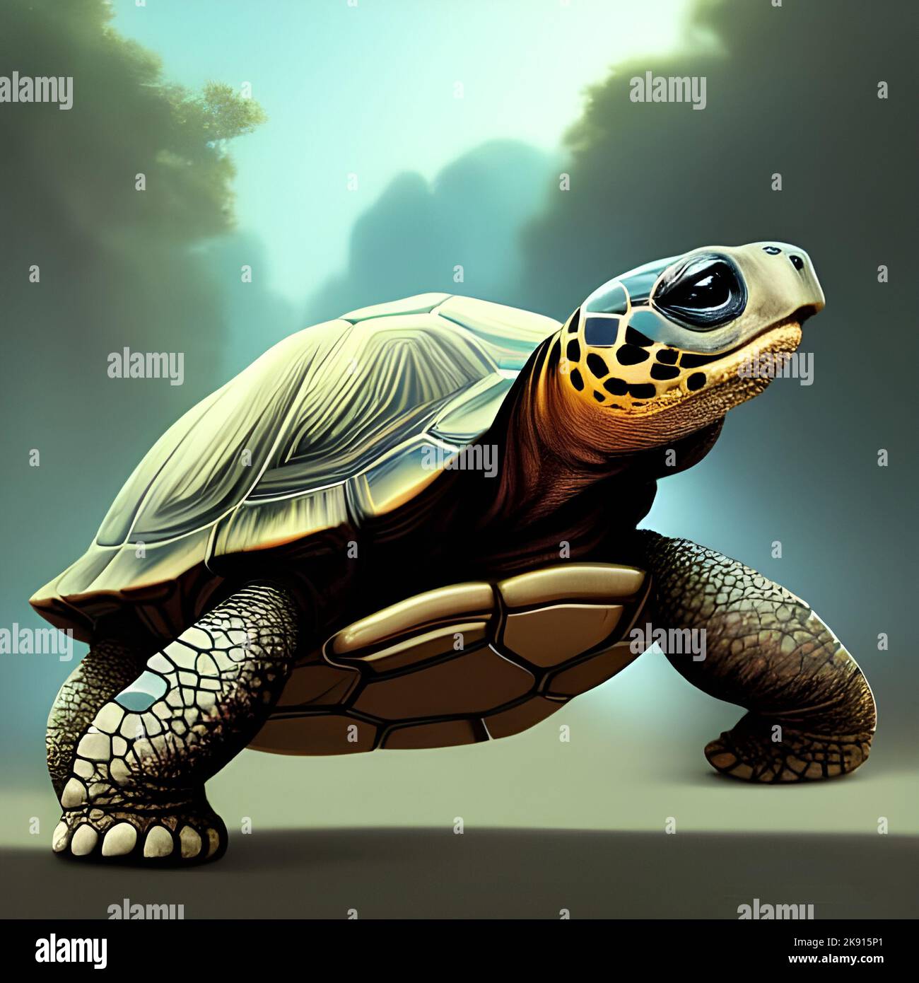 Realistic illustration tortoise hi-res stock photography and images - Alamy