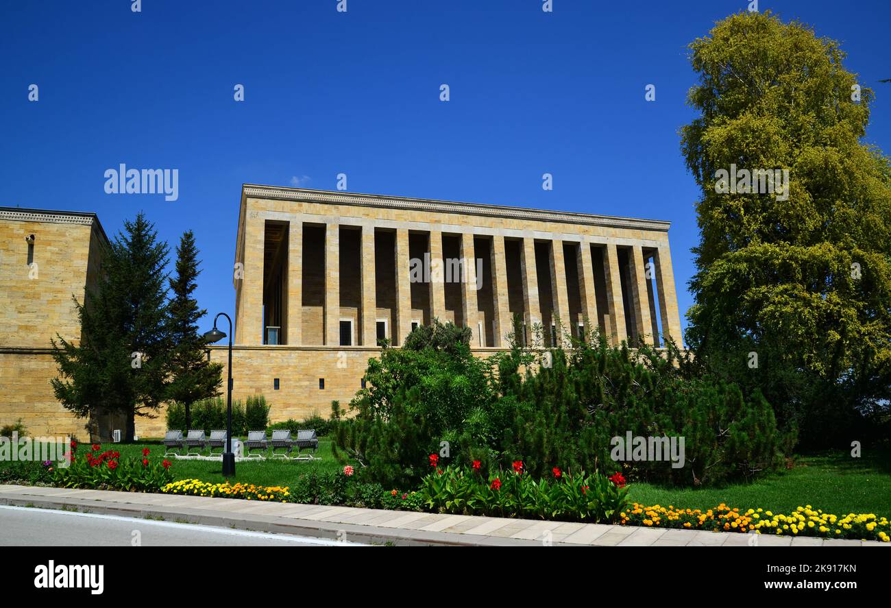 Anıtkabir, located in Ankara, Turkey, is the place where Mustafa Kemal ...