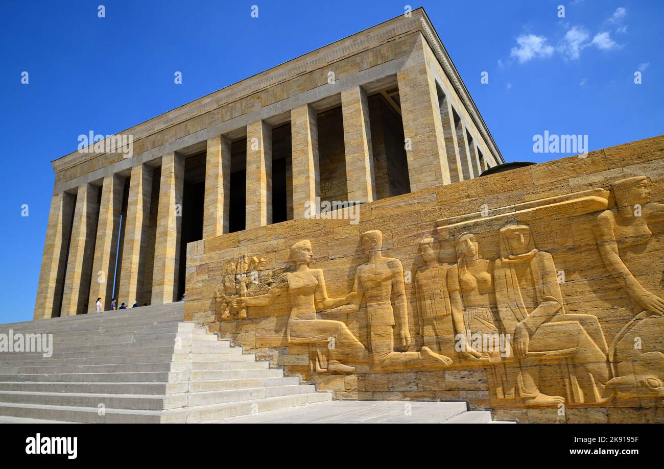 Anıtkabir, located in Ankara, Turkey, is the place where Mustafa Kemal ...