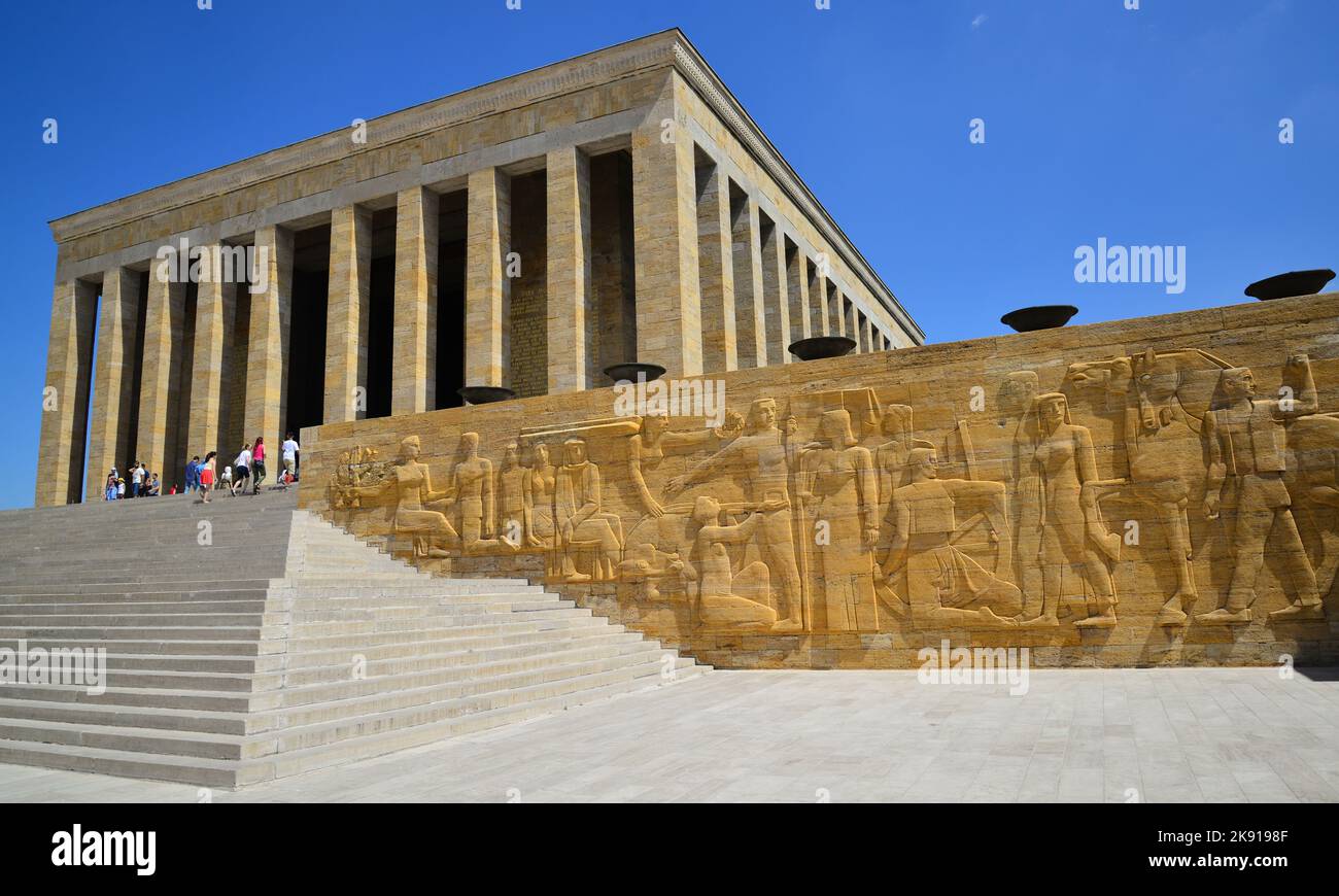 Anıtkabir, located in Ankara, Turkey, is the place where Mustafa Kemal ...