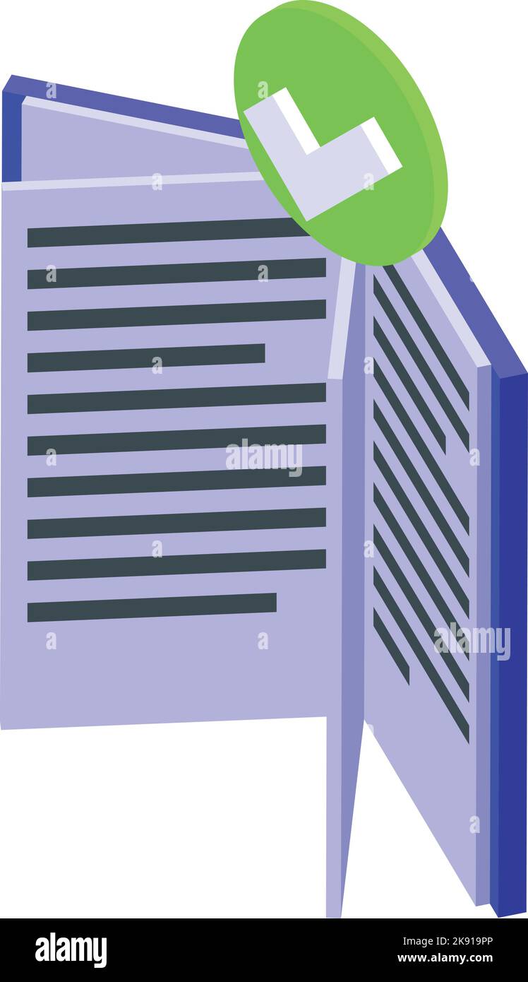 Medical passport icon isometric vector. Health travel. Pass control