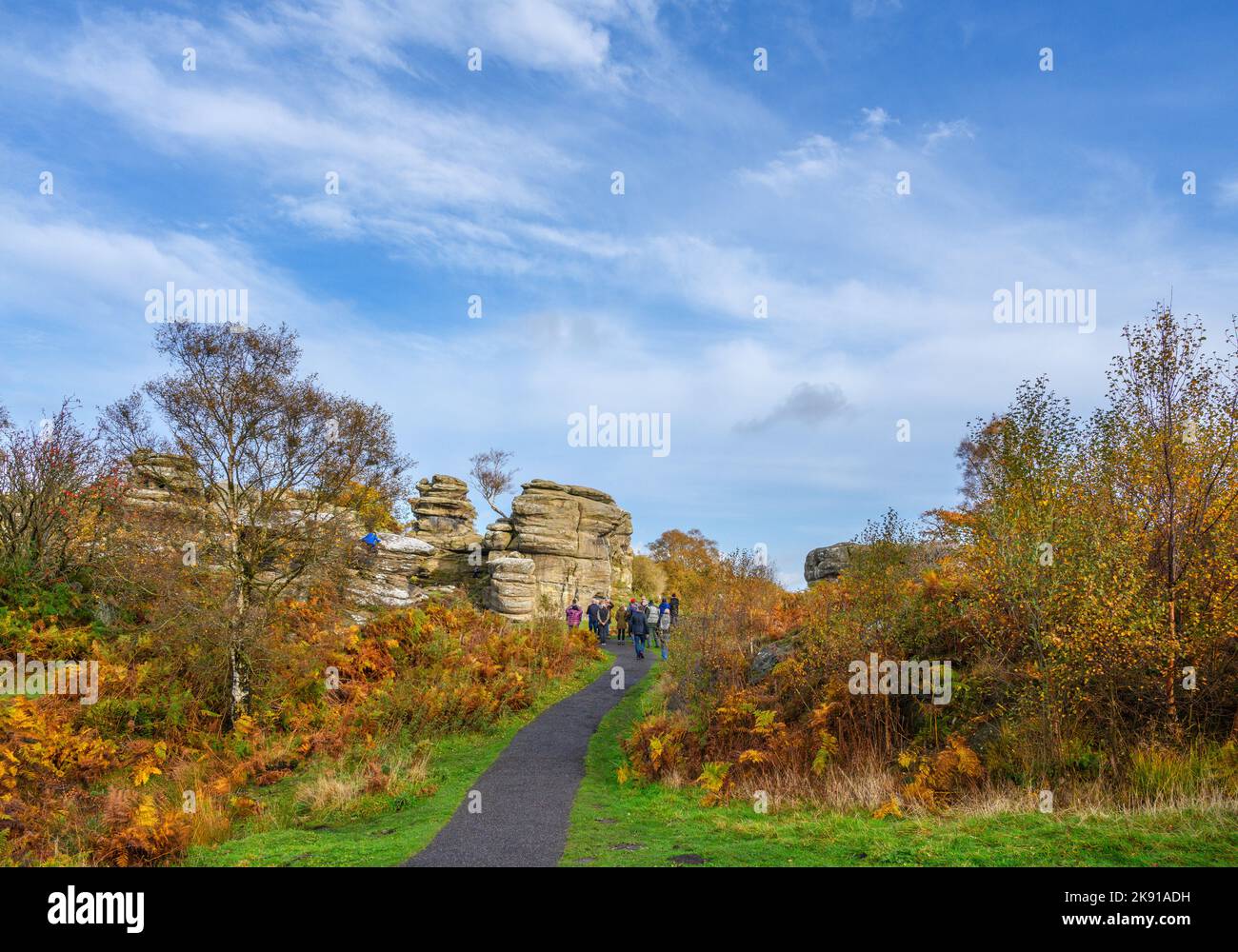 Brimham Rocks, near Harrogate, North Yorkshire, England, UK Stock Photo