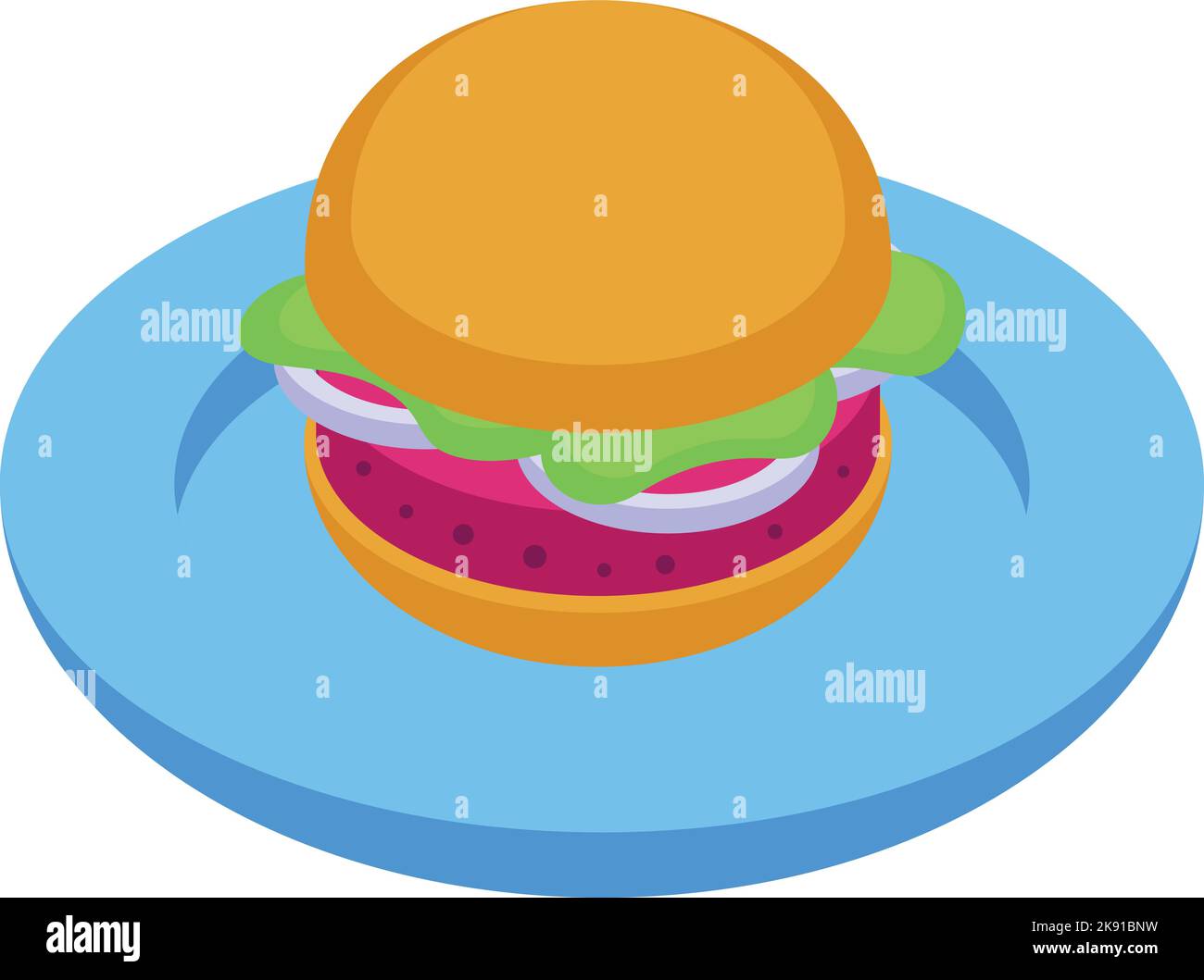 Smashed burger Stock Vector Images - Alamy