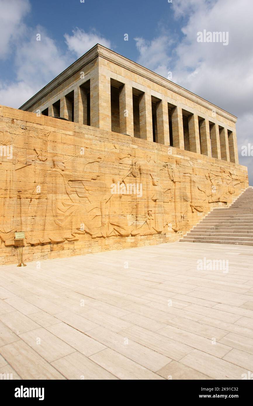 Anıtkabir, located in Ankara, Turkey, is the place where Mustafa Kemal ...