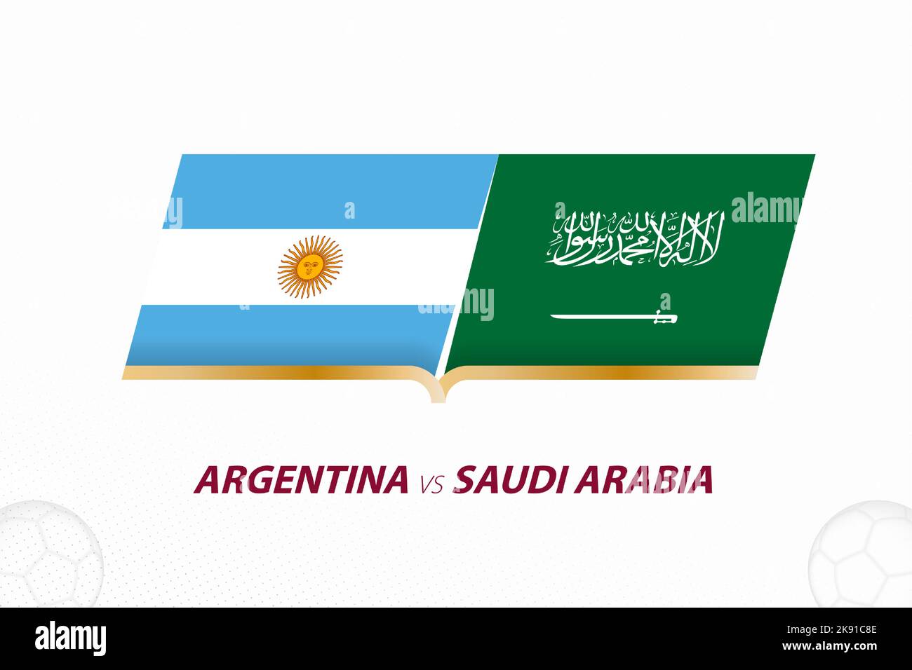 Argentina vs Saudi Arabia in Football Competition, Group A. Versus icon
