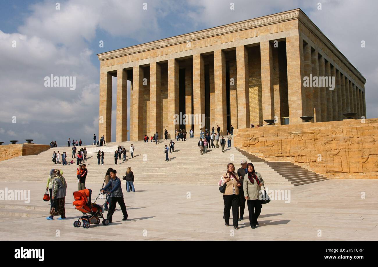 Anıtkabir, located in Ankara, Turkey, is the place where Mustafa Kemal ...