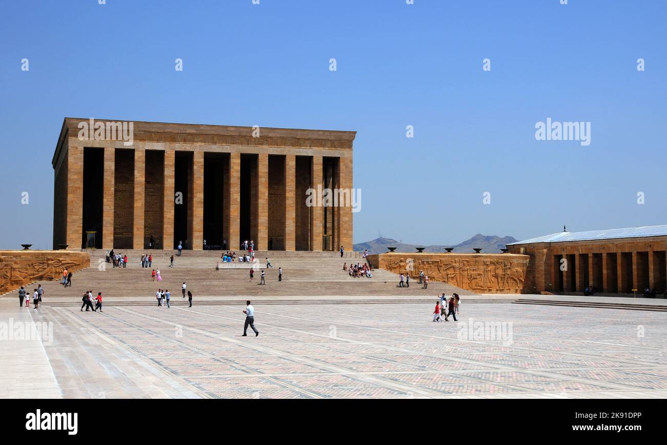 Anıtkabir, located in Ankara, Turkey, is the place where Mustafa Kemal ...