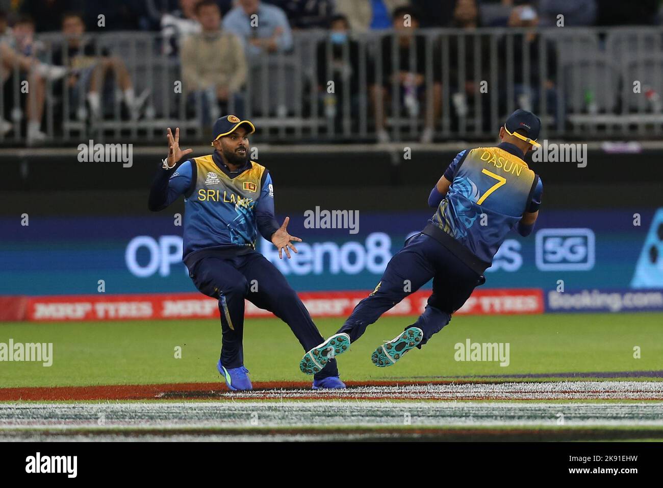 Optus Stadium, Perth, Austraila. 25th Oct, 2022. T20 international cricket Australia versus Sri