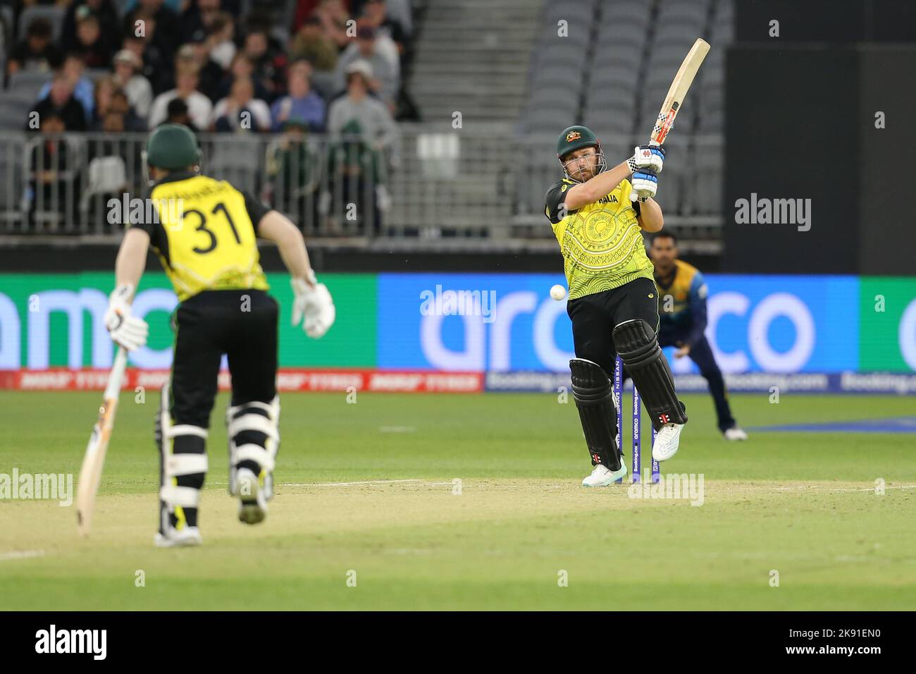 Optus Stadium, Perth, Austraila. 25th Oct, 2022. T20 international cricket Australia versus Sri