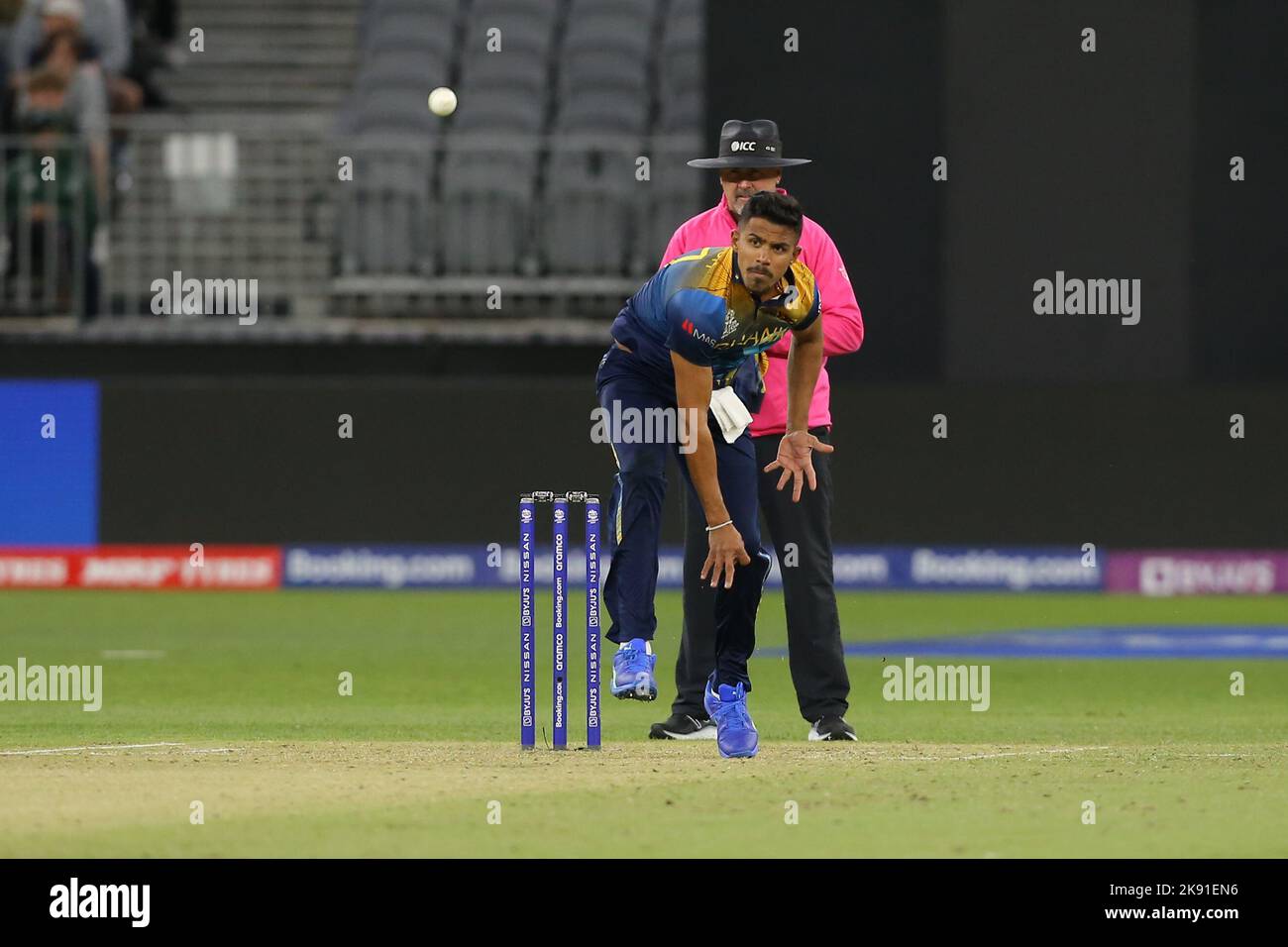 Optus Stadium, Perth, Austraila. 25th Oct, 2022. T20 international cricket Australia versus Sri