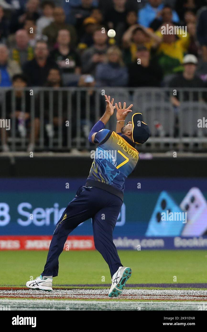 Optus Stadium, Perth, Austraila. 25th Oct, 2022. T20 international cricket Australia versus Sri