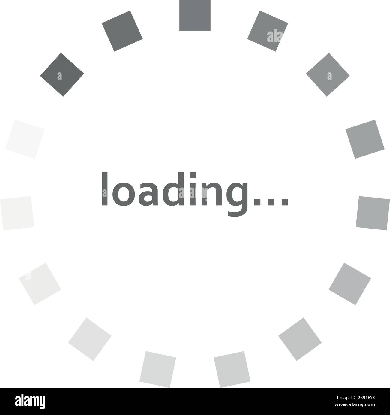 Circle scale download status, download progress on white background