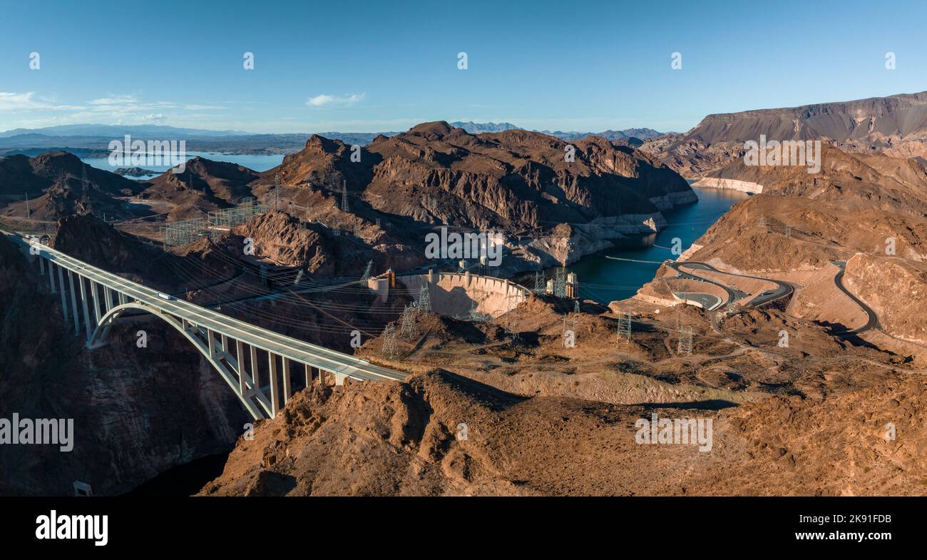 Aerial view of the Hoover Dam in United States Stock Photo - Alamy