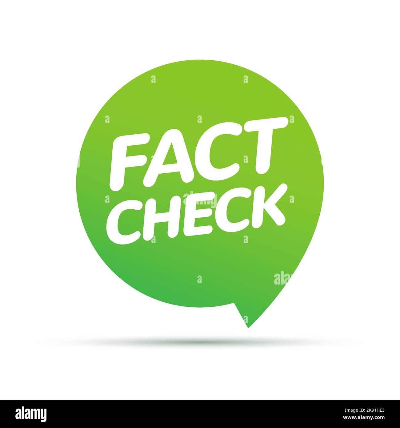 Fact check myth vs truth. True fact check vector icon concept Stock Vector