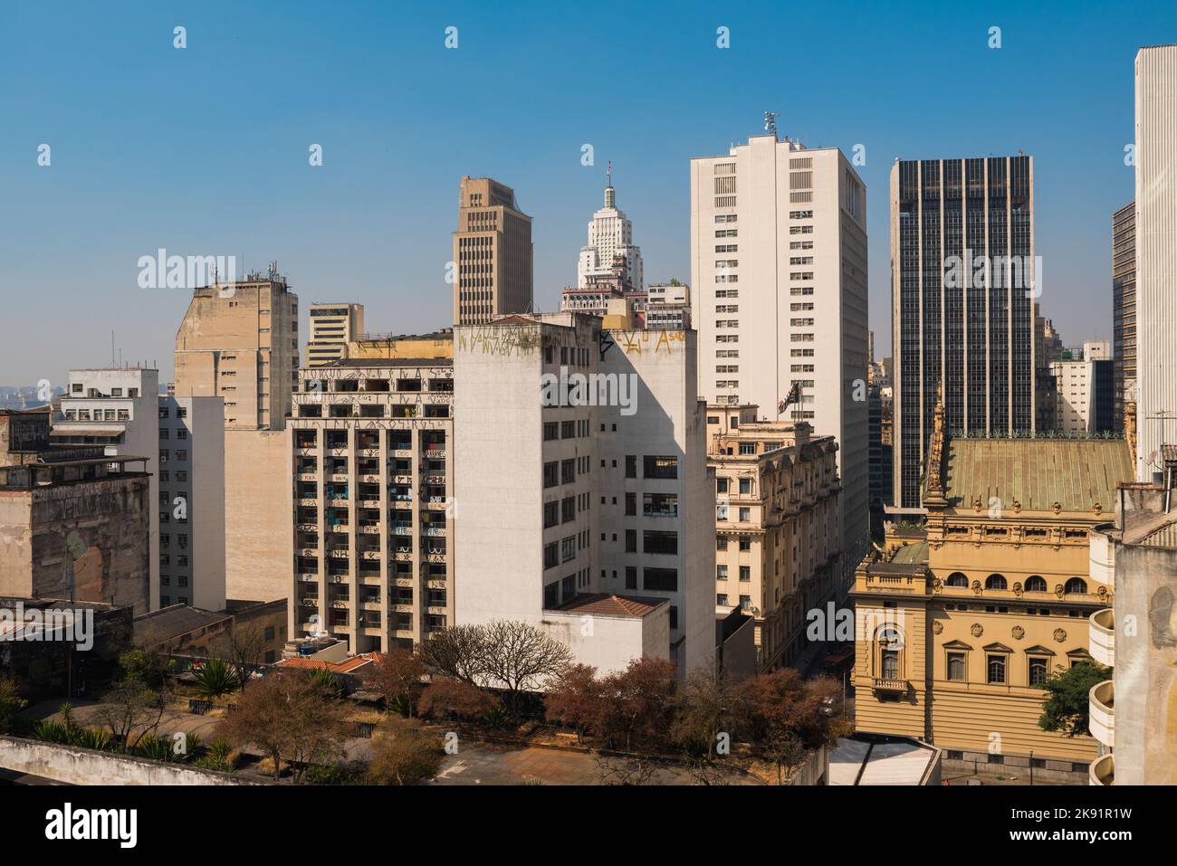 High Rise Buildings of Sao Paulo City Downtown Stock Photo - Alamy