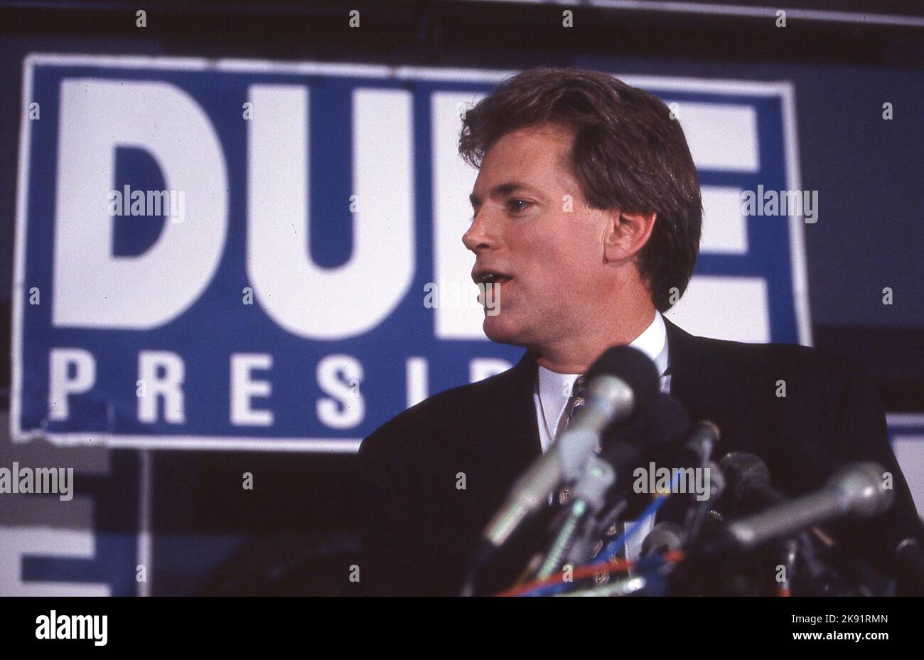 David Duke running for president in 1988 Photo by   Dennis Brack. bb85 Stock Photo