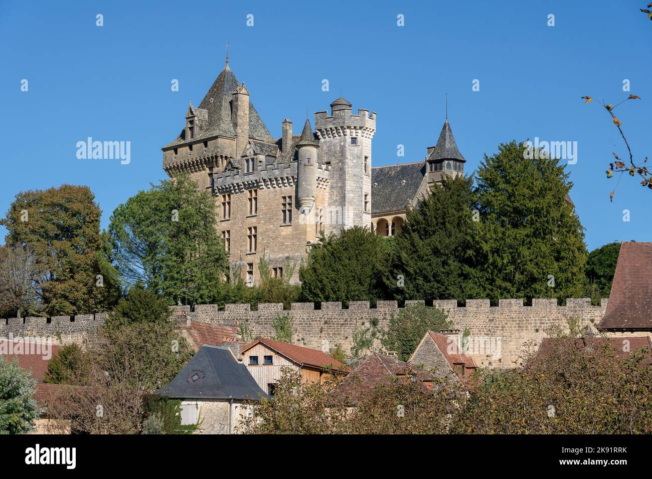 Chateau de Montfort, a private residence in Dordogne France Stock Photo